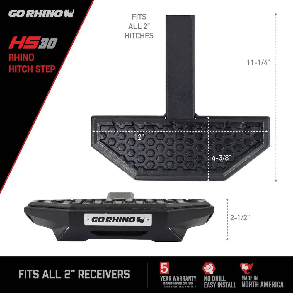 GO Rhino Integrated Handle Truck Step HS3012T - HS-30 Hitch