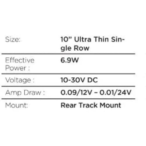 GO Rhino Limited Lifetime Warranty Light Bar 750001014CBS - Flash Series Lights 10 Single MU