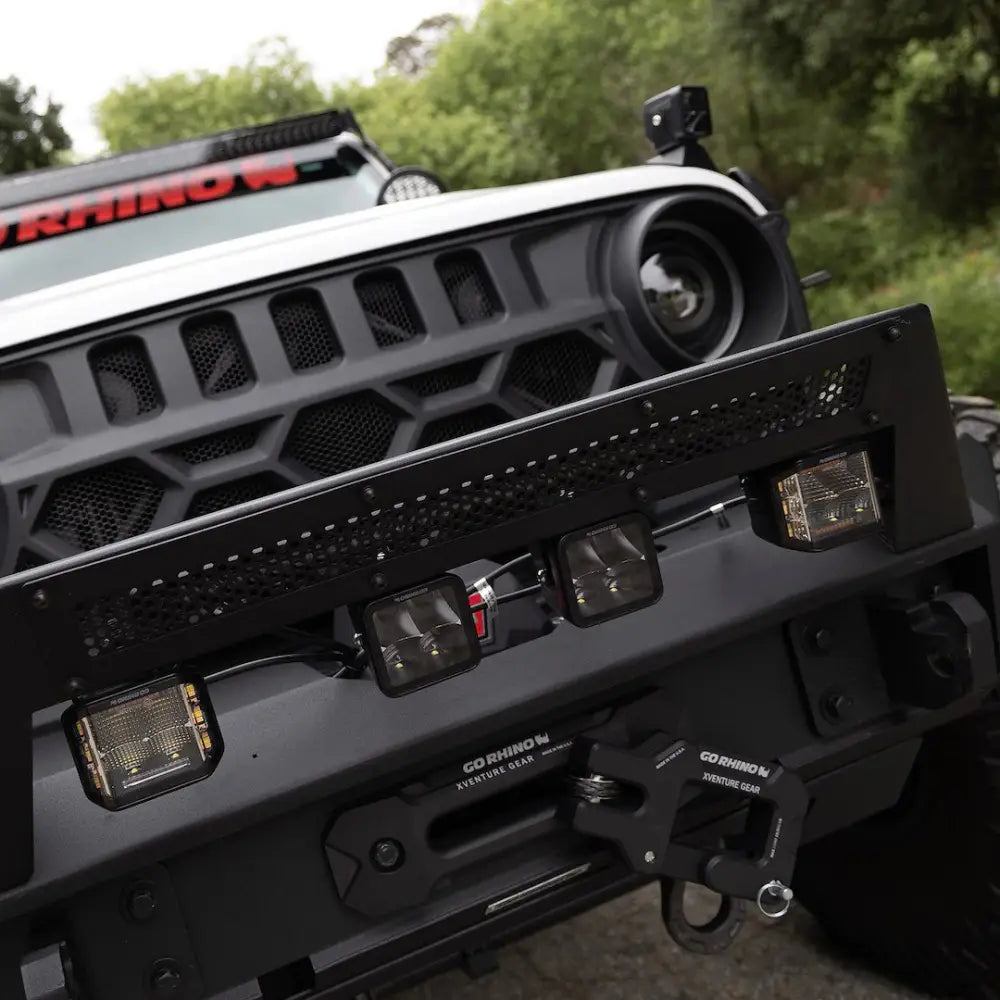 GO Rhino Stem Mount Installation Driving/ Fog Light 750700322FCS - Black Out Combo Series Lights Pai