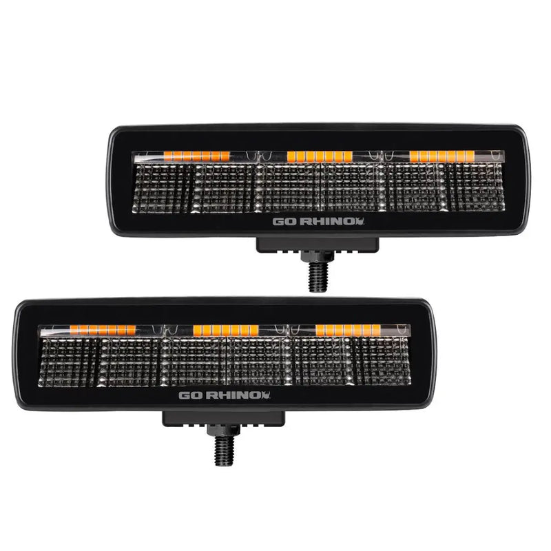 GO Rhino Stem Mount Installation Light Bar 750600622FBS - Black Out Combo Series Lights Pai