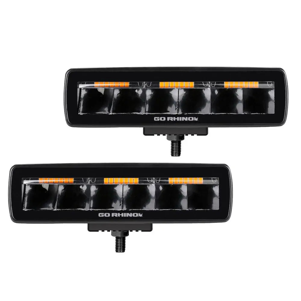 GO Rhino Stem Mount Installation Light Bar 750600622SBS - Black Out Combo Series Lights Pai
