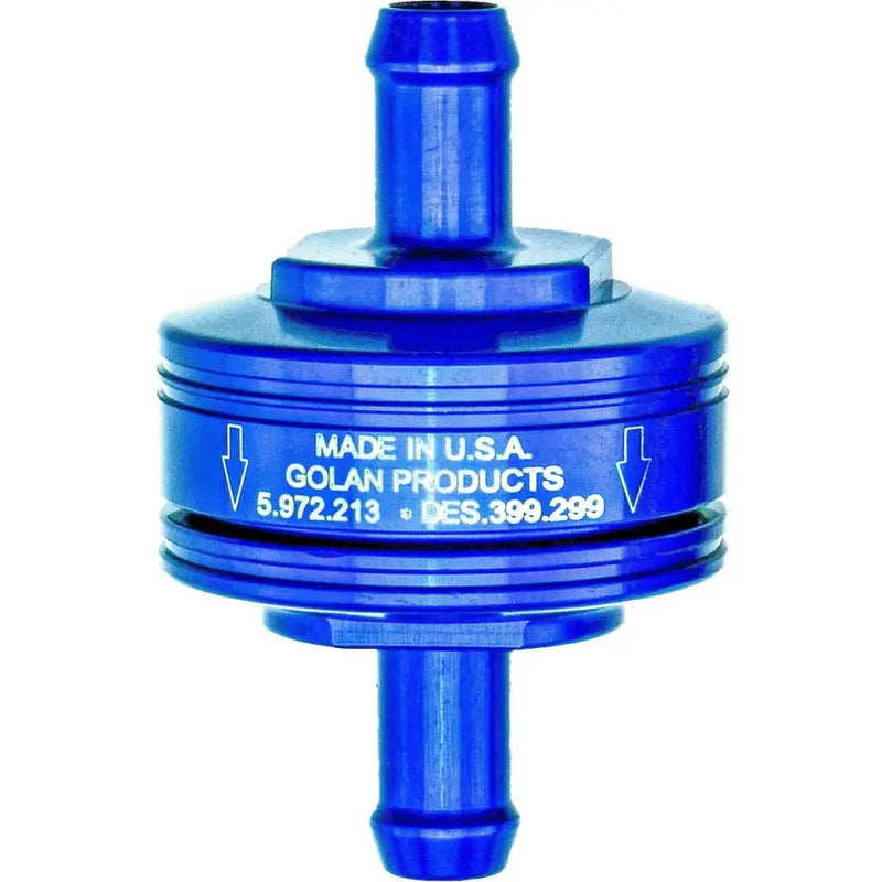 Super Mini Fuel Filter Blue 5/16" Barb Fitting
