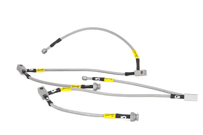 Braided stainless steel brake lines for 350z G35 G35 brake upgrade by Goodridge