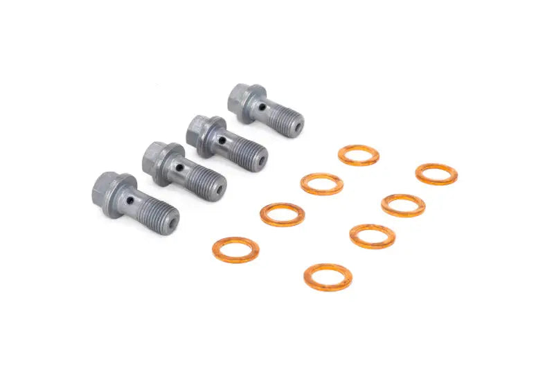 Four banjo bolts with copper washers for Honda S2000 brake lines upgrade