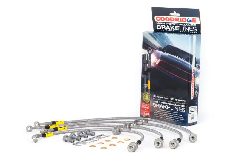 Goodridge 12-13 Honda Civic (Si Models) / 13 Acura ILX 2.4L Lrg Disc SS Brake Lines - Truck & Automotive