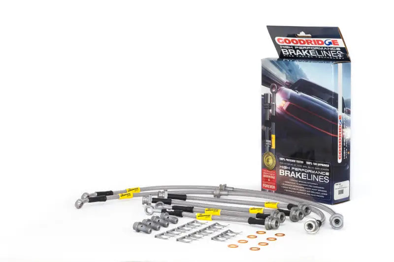 Goodridge brake line kit with fittings for Nissan Sentra rear disc brakes