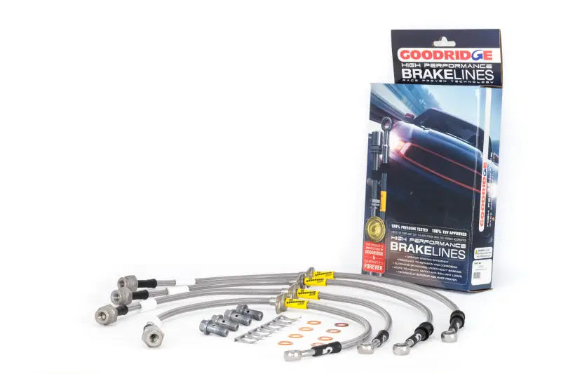 Goodridge 17-18 Honda Civic Si (Si Model Only) SS Brake Line Kit - Truck & Automotive