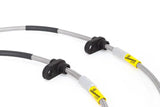 Braided stainless steel brake lines with black and yellow fittings for Honda Civic