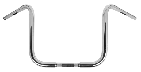 Chrome motorcycle handlebars on Gorilla Ape 18 Bar TBW Chrome for sleek bike style