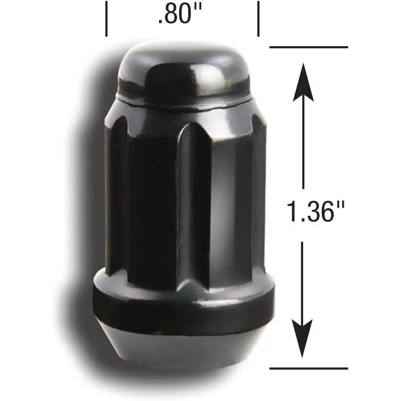 Gorilla Closed End Design Prevents Rusting Lug Nut 21138BC - 12MMX1.50 SD Acr Black100BX