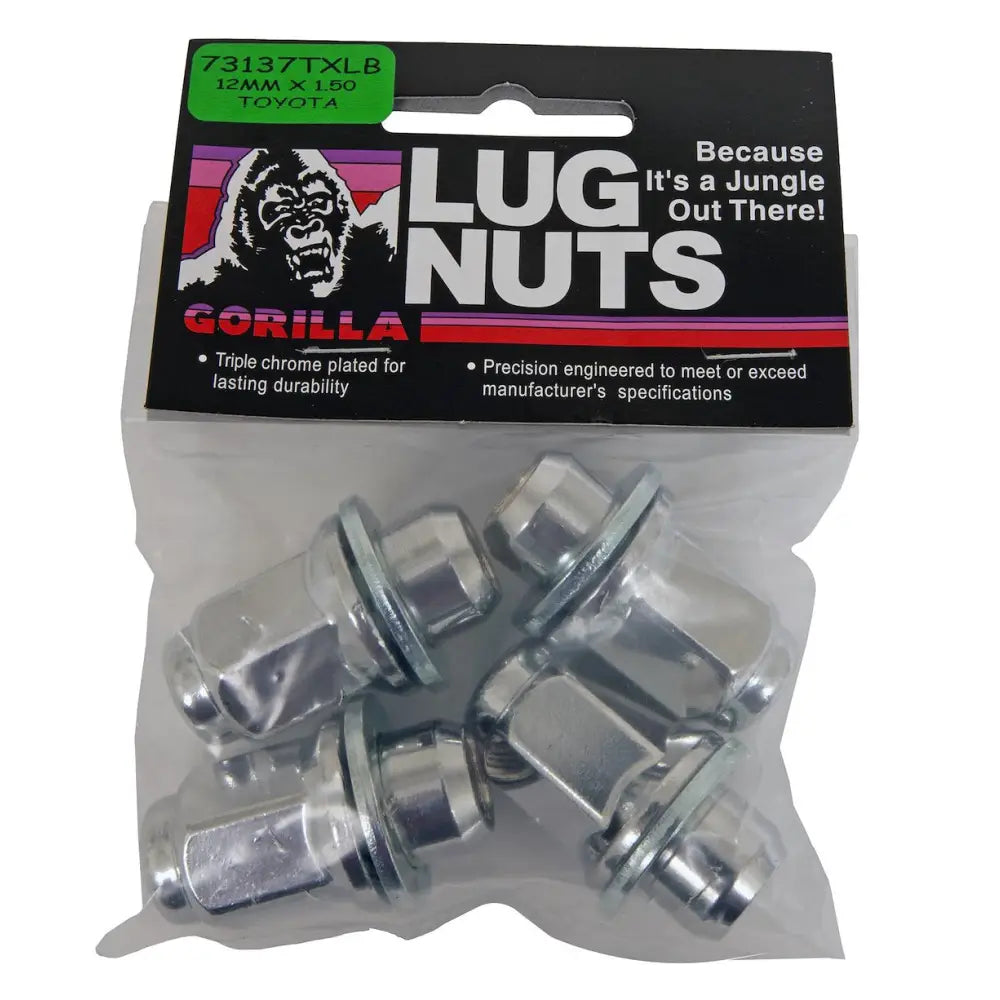 Gorilla High Quality Product Lug Nut 73137TXLB - 4PK 12MMX1.50 Xtra Long Wsher