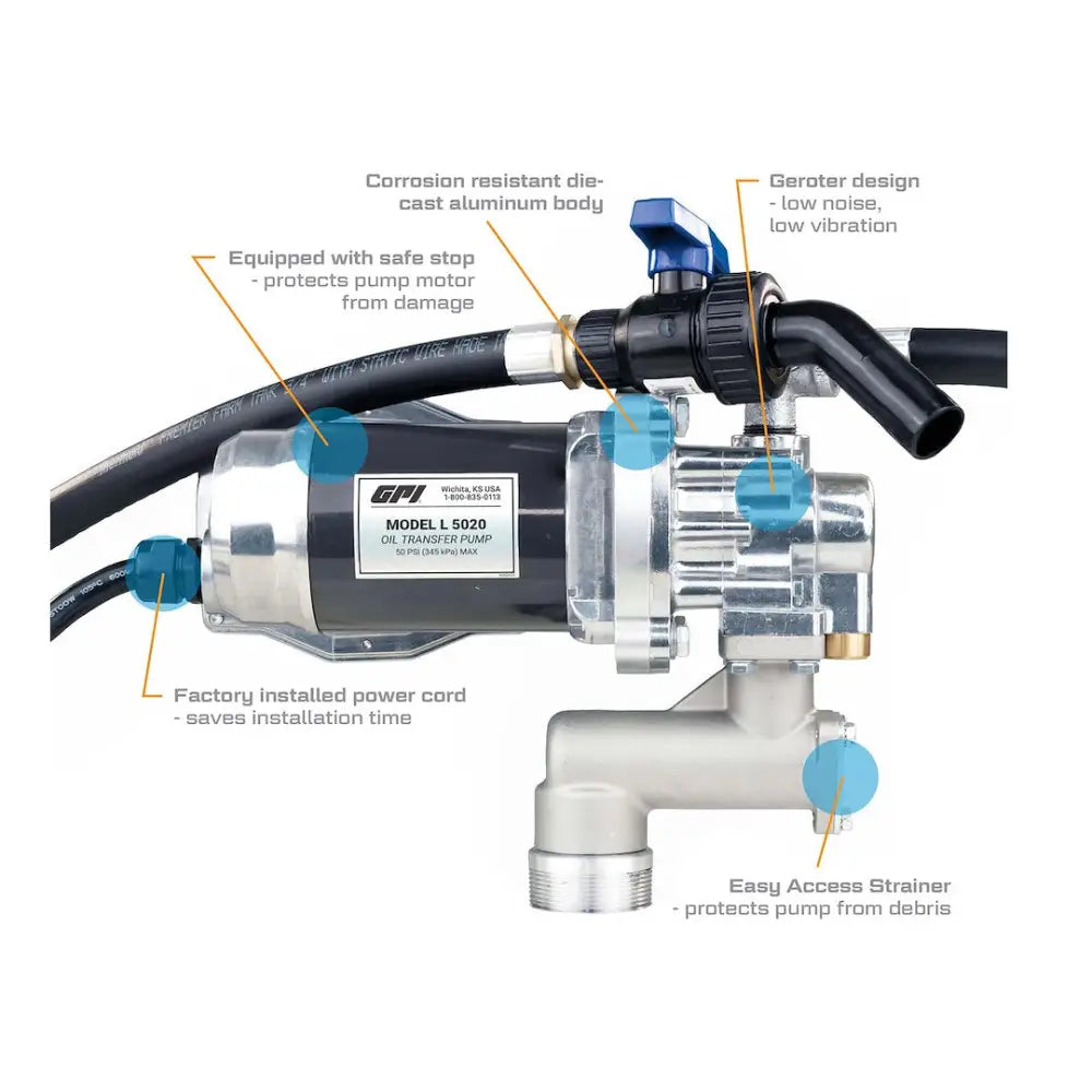 GPI Equipped With Safe Stop Technology Liquid Transfer Tank Pump 142100-04 - 12 Oil