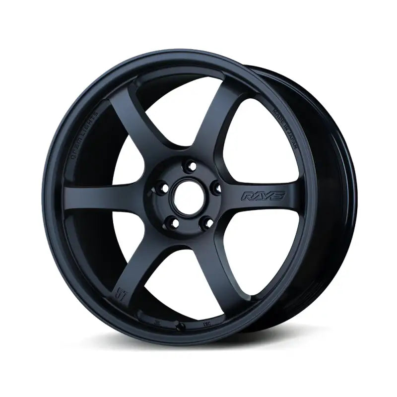 Matte black 6-spoke Gram Lights 57DR overseas limited wheel on car for cool look