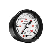 Grams Performance Universal 0-120 PSI Fuel Pressure Guage - White Face - Truck & Automotive
