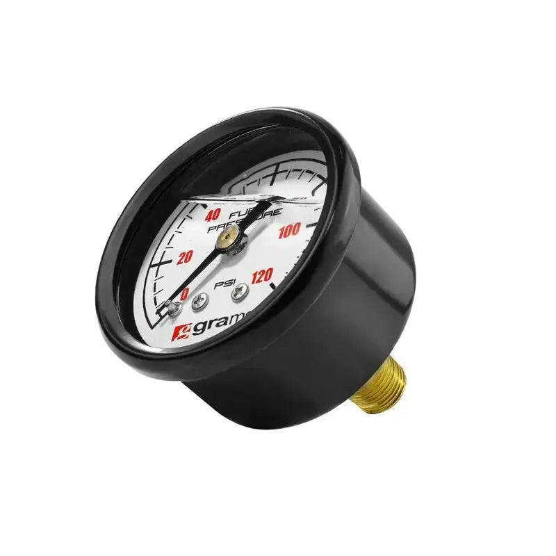Grams Performance Universal 0-120 PSI Fuel Pressure Guage - White Face - Truck & Automotive