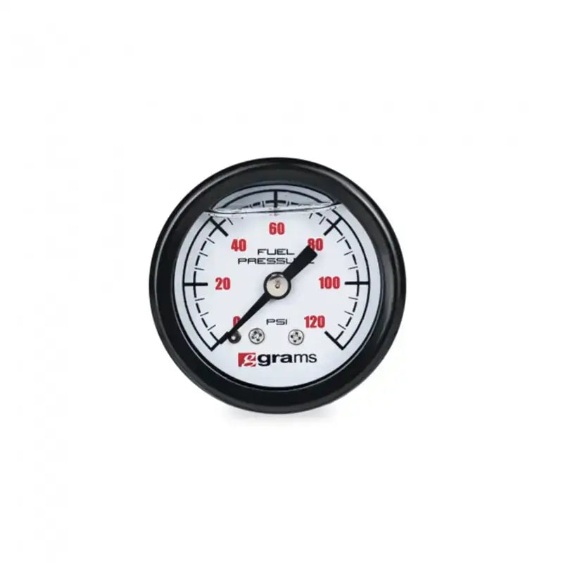 Grams Performance Universal 0-120 PSI Fuel Pressure Guage - White Face - Truck & Automotive