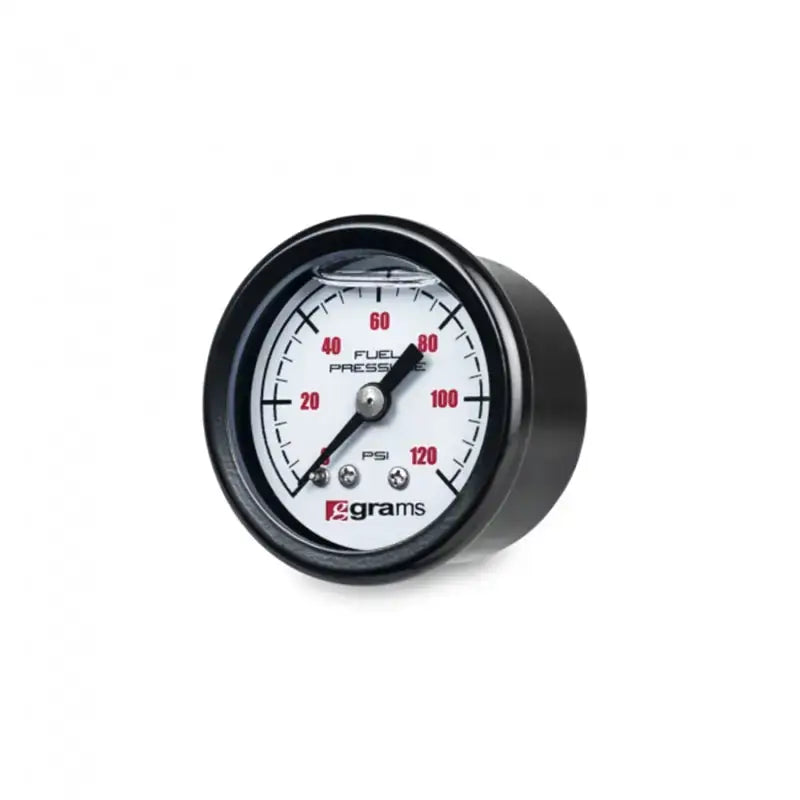 Grams Performance Universal 0-120 PSI Fuel Pressure Guage - White Face - Truck & Automotive