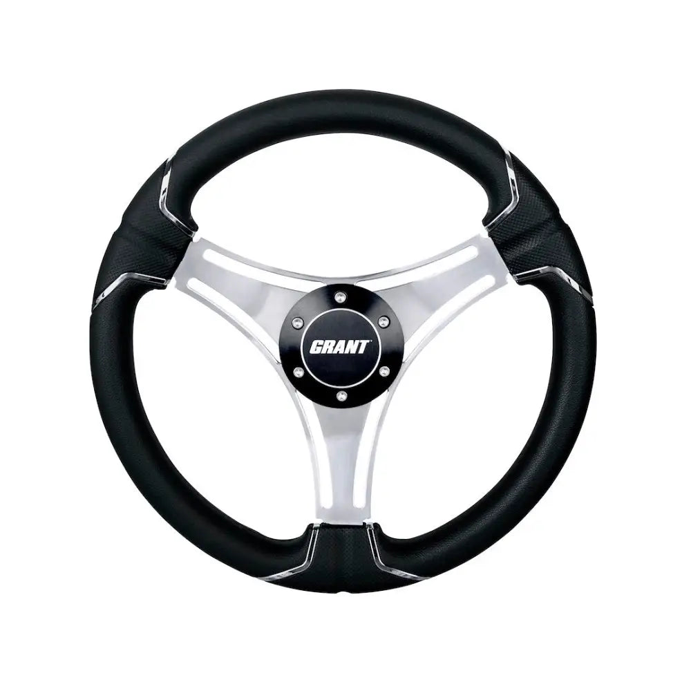 Grant 590-1-PS-A Polished aluminum spoke construction - Chrome Clark Inserts