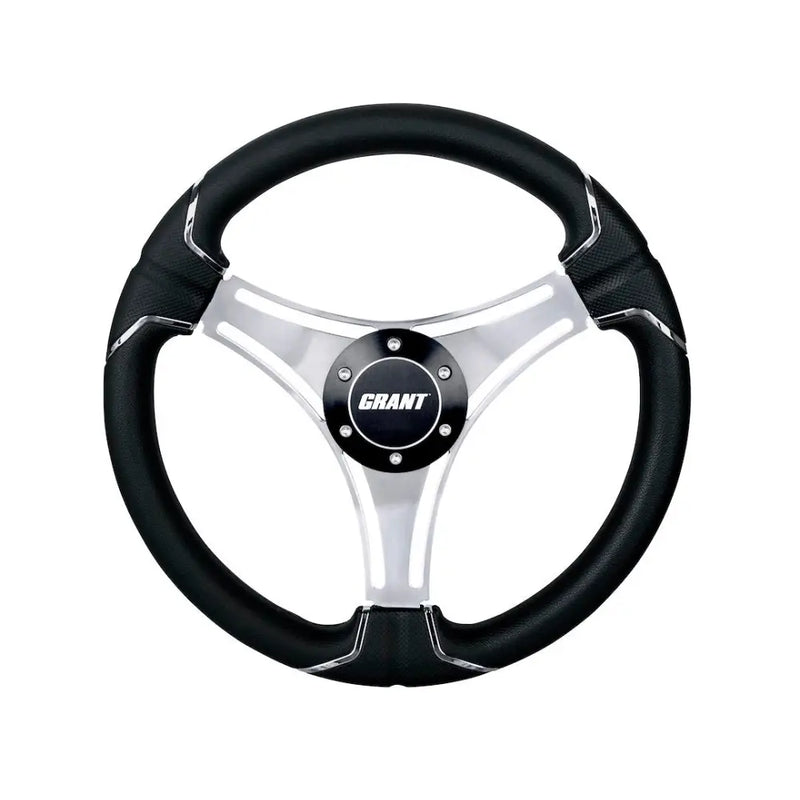 Grant 590-1-PS-A Polished aluminum spoke construction - Chrome Clark Inserts