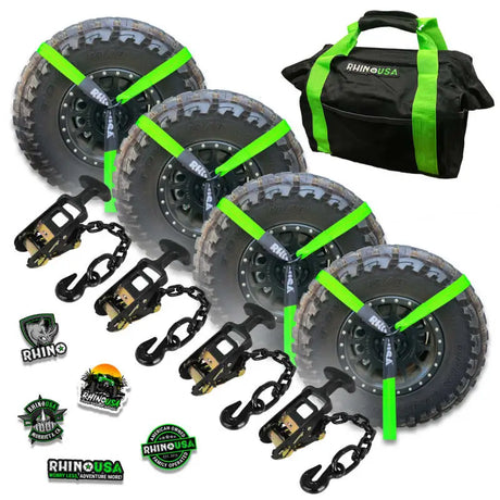 Rhino USA Lasso Straps; Basket Straps - Green - Rhino USA