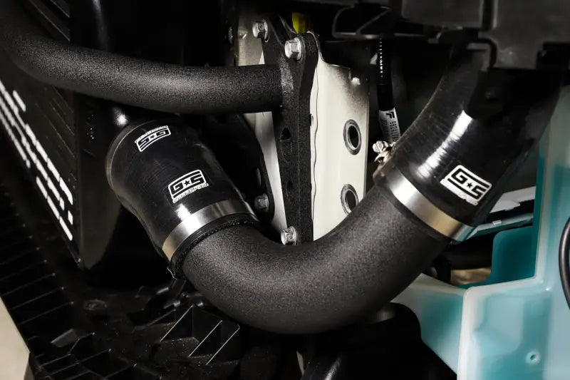 GrimmSpeed 2015+ Subaru WRX/STI bumper bar in black powder finish, showcasing high-performance craftsmanship and robust construction.