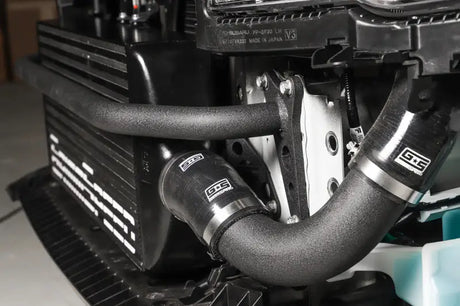 GrimmSpeed 2015+ Subaru WRX/STI Bumper Bar Black Powder - Close-up Installation.