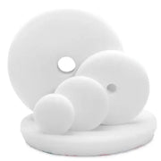 White foam polishing pads for correcting foam, part of Griots Garage BOSS set
