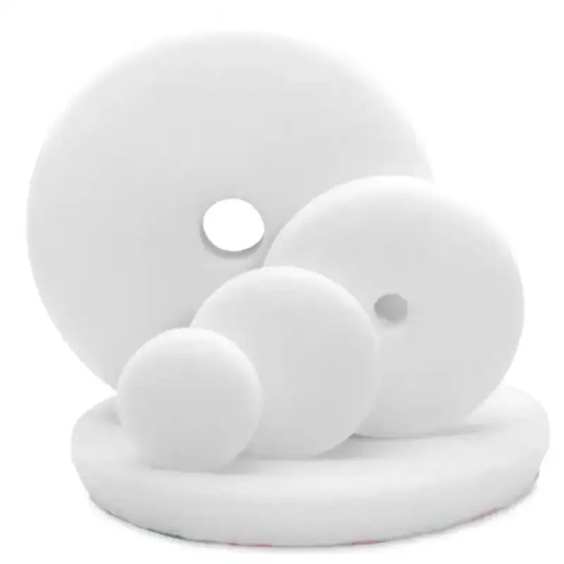 White foam polishing pads for correcting foam, part of Griots Garage BOSS set