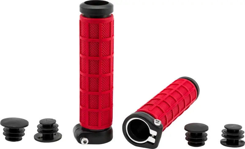 FLY RACING Grip Lock Grips Red/Black for Powersports