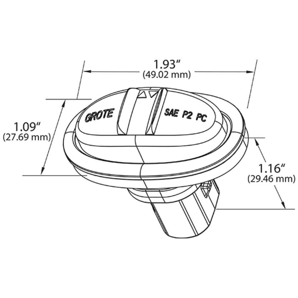 Grote Perlux Hermetic Lens-To-Housing Seal Clearance Light 45302 - Clear Red MKR Lamp Led