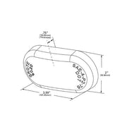 Grote Perlux Made In USA Turn Signal-Parking-Side Marker Light Lens 90202 - Clear Reflctrzd Lns Mkr