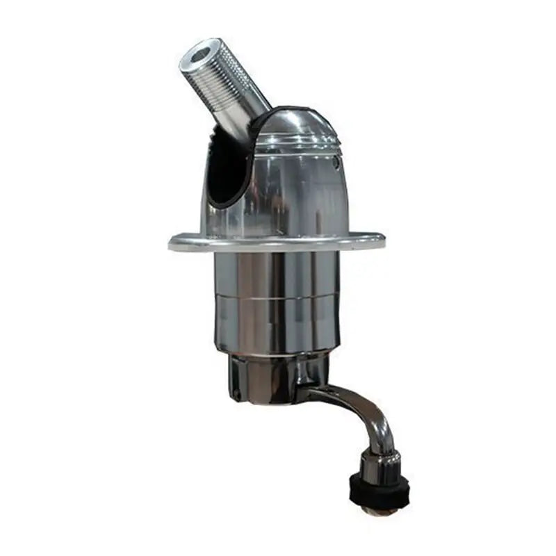 Chrome-plated adjustable boat antenna mount kit for VHF antenna, perfect marine antenna mount kit