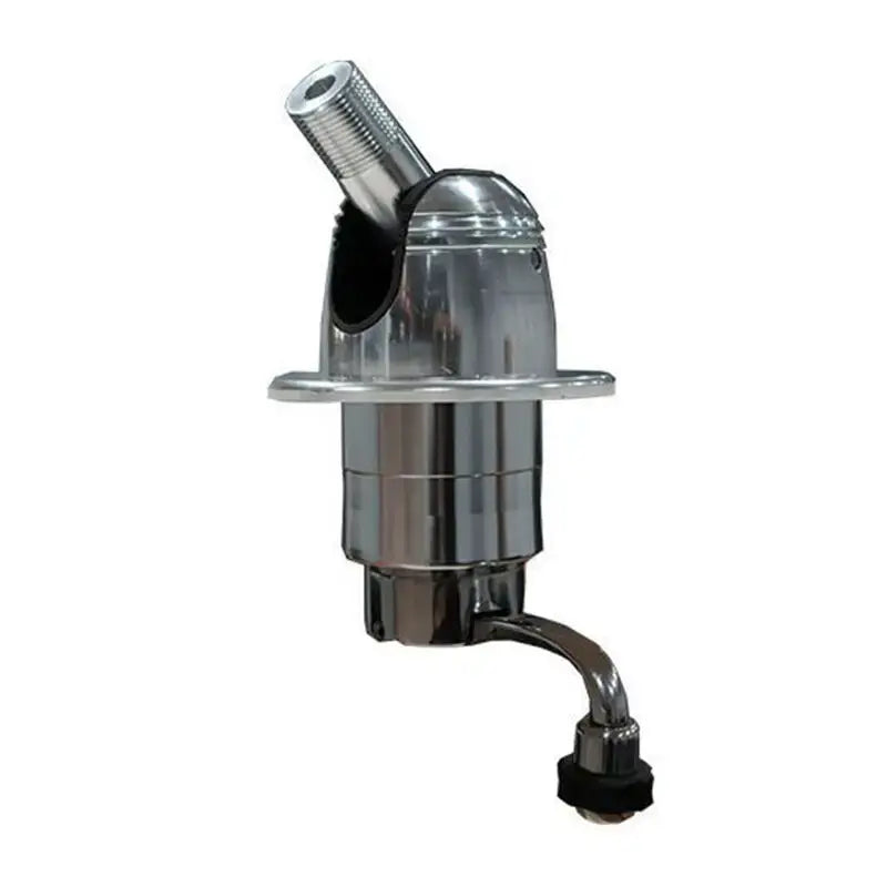 Chrome-plated adjustable boat antenna mount kit for VHF antenna, perfect marine antenna mount kit