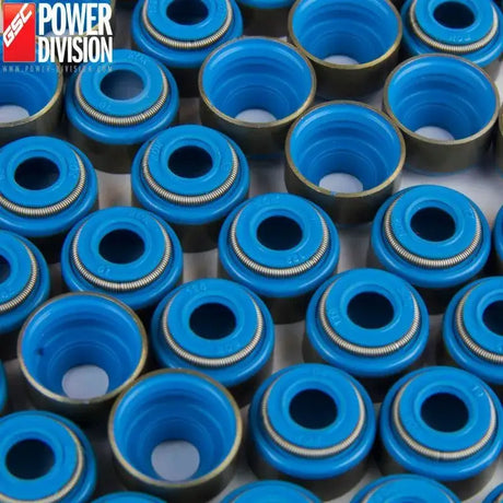 Blue valve stem seals for Toyota 2JZ exhaust valve guide set of 12