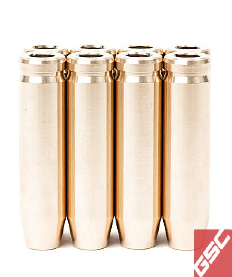 Gold-colored manganese bronze valve guide components for Toyota 3SGTE engines