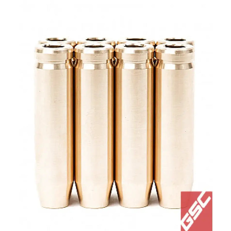 Gold-colored manganese bronze valve guide components for Toyota 3SGTE engines