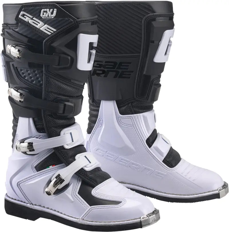 GAERNE Gx J Boots Black/White Sz 04 for Powersports