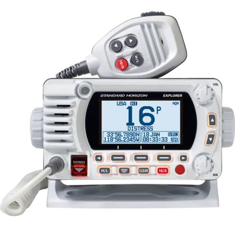 GX1800GW Standard Vhf Optional 2Nd Station W/Gps Wh - Radio