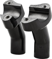 Black motorcycle bar risers for better riding experience in H Bar Risers 3 1/2 inch pullback black