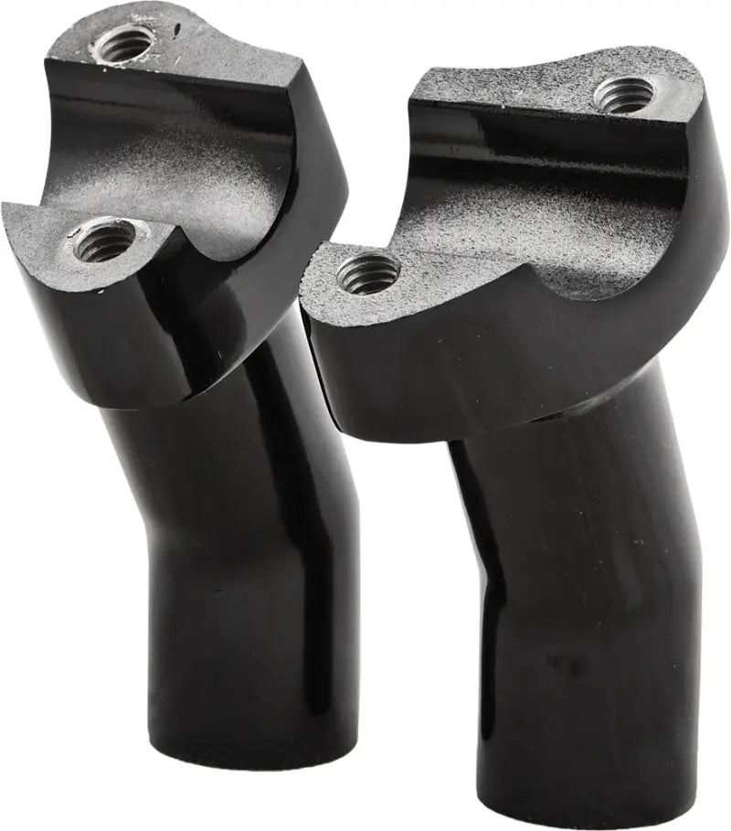 Black motorcycle bar risers for better riding experience in H Bar Risers 3 1/2 inch pullback black