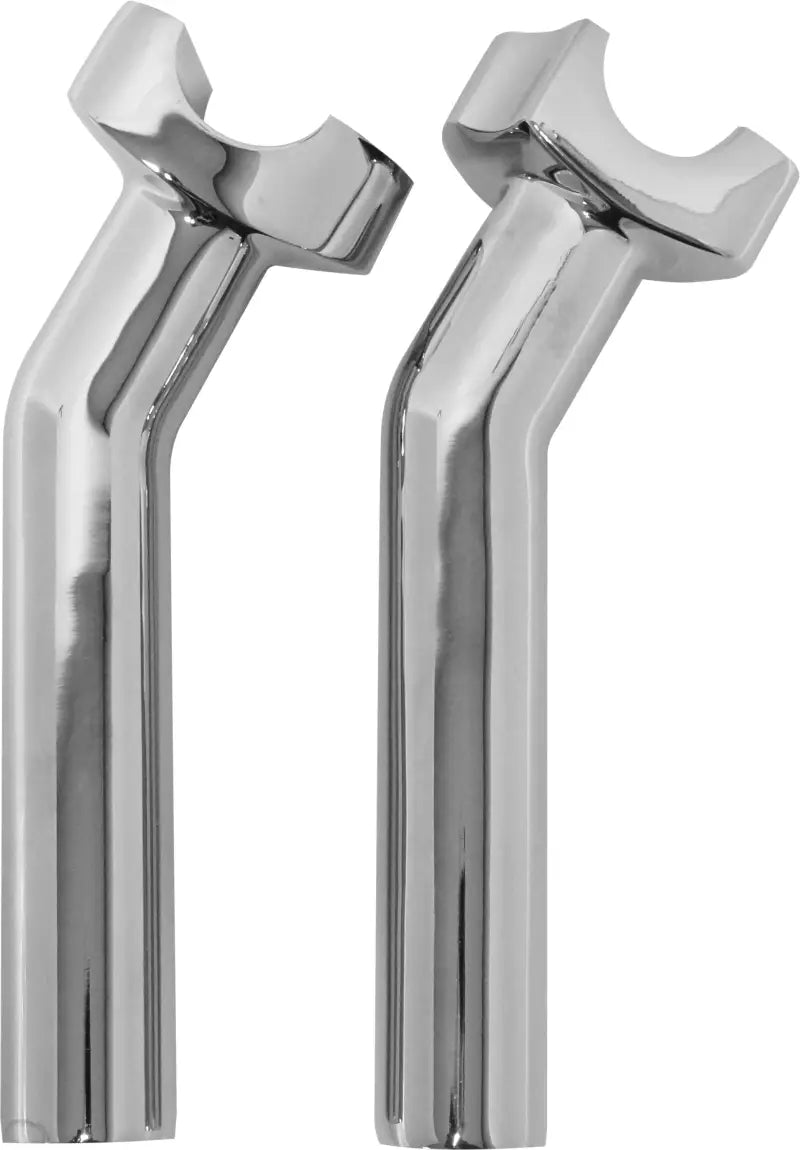 Chrome motorcycle handlebar risers for easy installation in H Bar Risers 6 1/2 Pullback Chrome