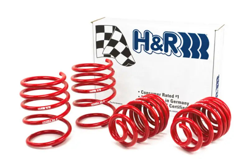 Red coil springs for BMW 325Ci 330Ci Cabrio H&R Race Spring E46 Sport Suspension