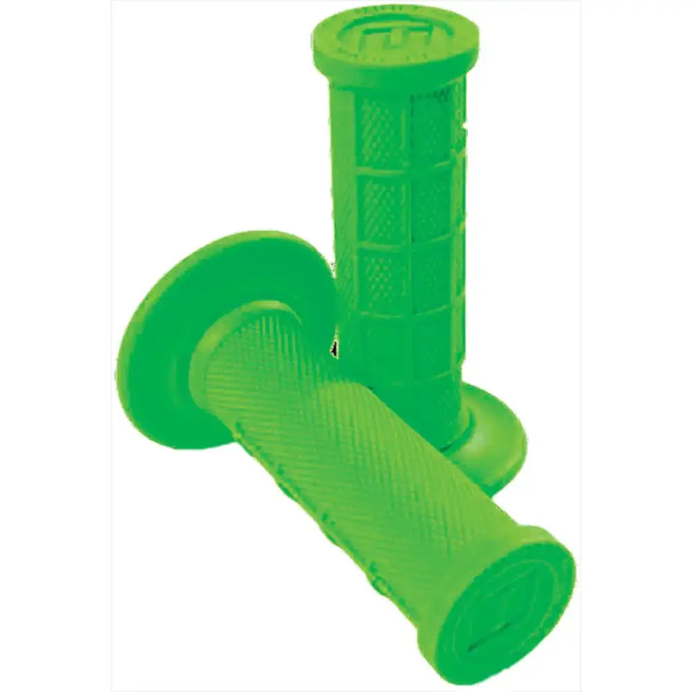 H01MMN Mini Mx Half Waffle Grips Green - MX OEM Style