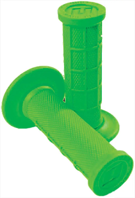 H01MMN Mini Mx Half Waffle Grips Green - MX OEM Style
