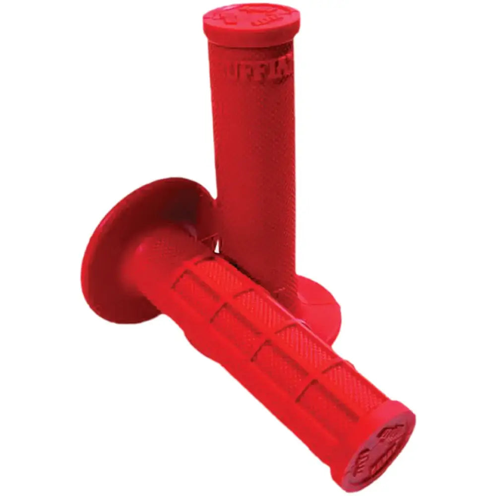 H01RFR Ruffian Half Waffle Grips Red - Single-Ply MX Half-Waffle