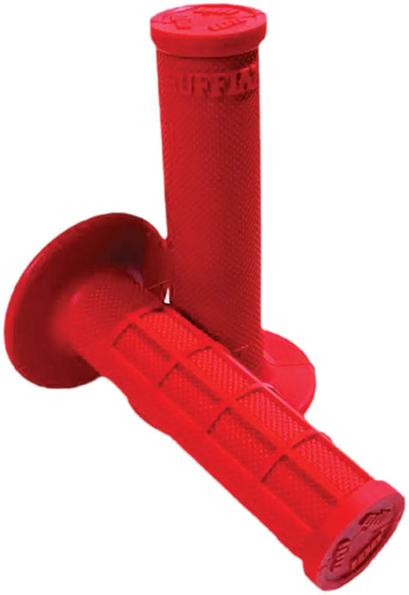 H01RFR Ruffian Half Waffle Grips Red - Single-Ply MX Half-Waffle