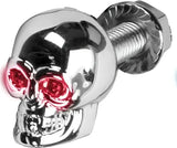 H040078 Lighted Skull Lic Plate Screw Red