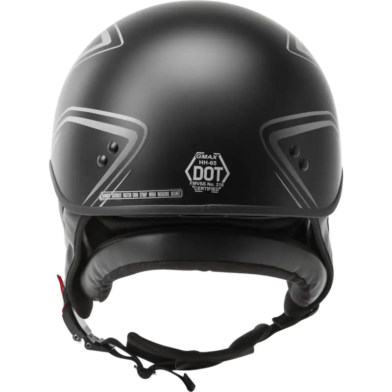 H1651074 Hh 65 Half Helmet Torque Naked Matte Black/Silver Sm - HH-65