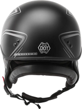 H1651074 Hh 65 Half Helmet Torque Naked Matte Black/Silver Sm - HH-65