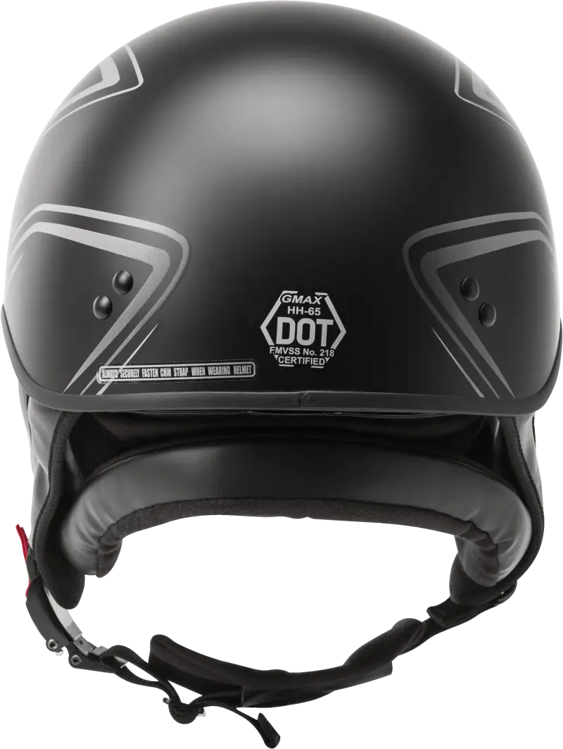 H1651074 Hh 65 Half Helmet Torque Naked Matte Black/Silver Sm - HH-65